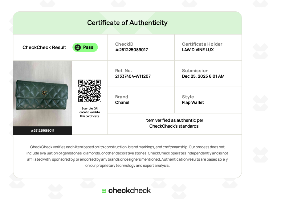 Green  Continental Wallet