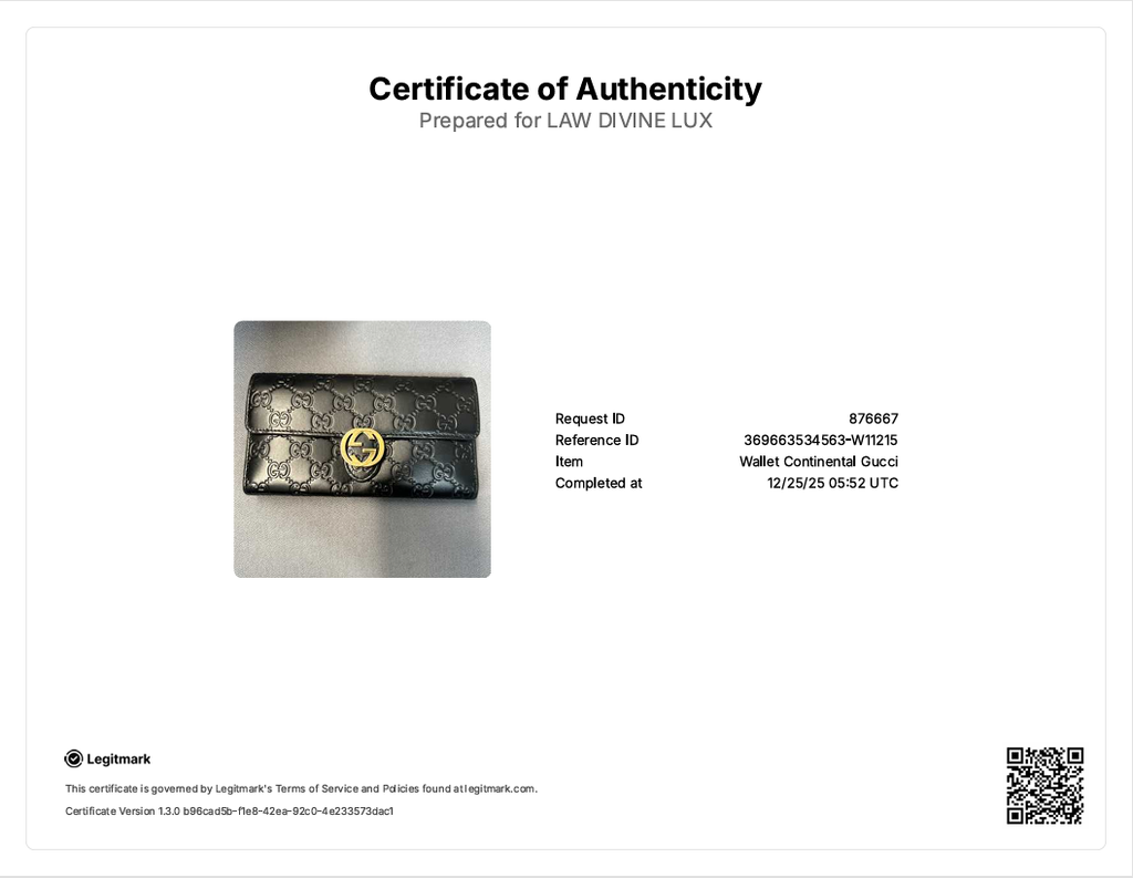 Black Guccissima Leather GG Icon Continental Wallet