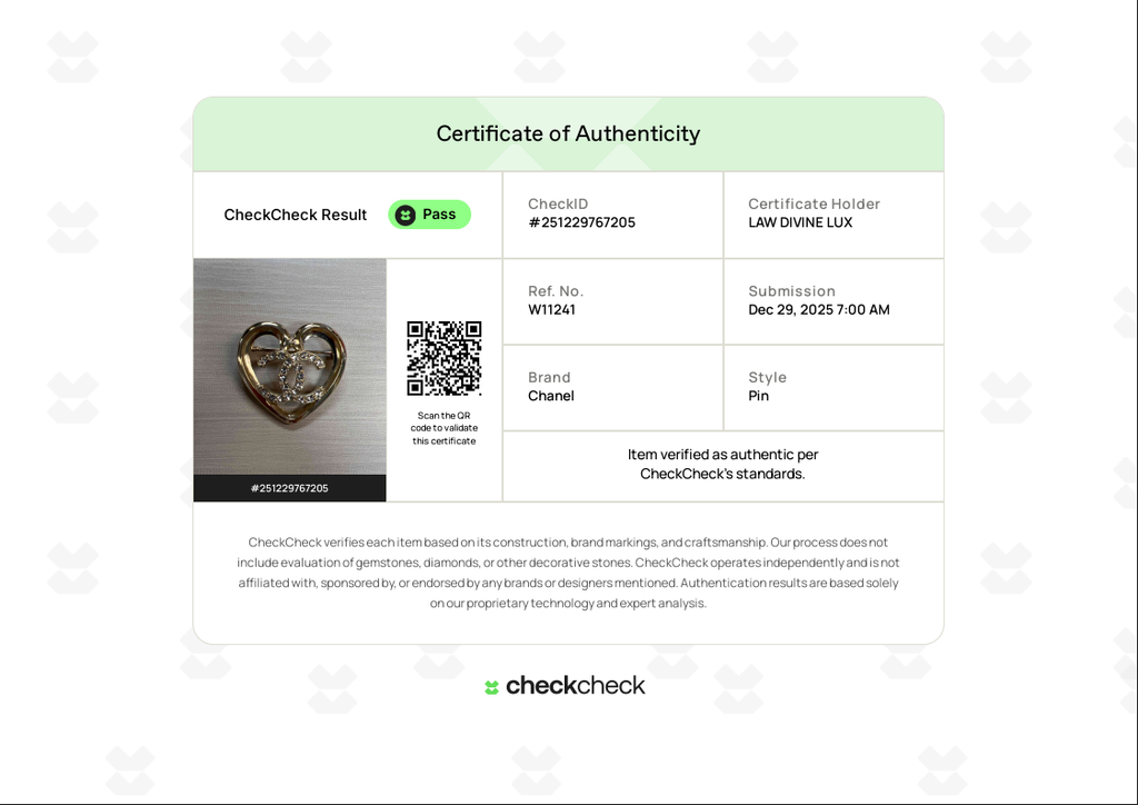 2023 Strass CC Heart Brooch