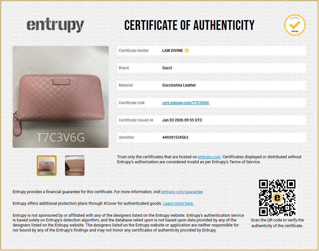 Pink Microguccissima Leather Zip Around Wallet