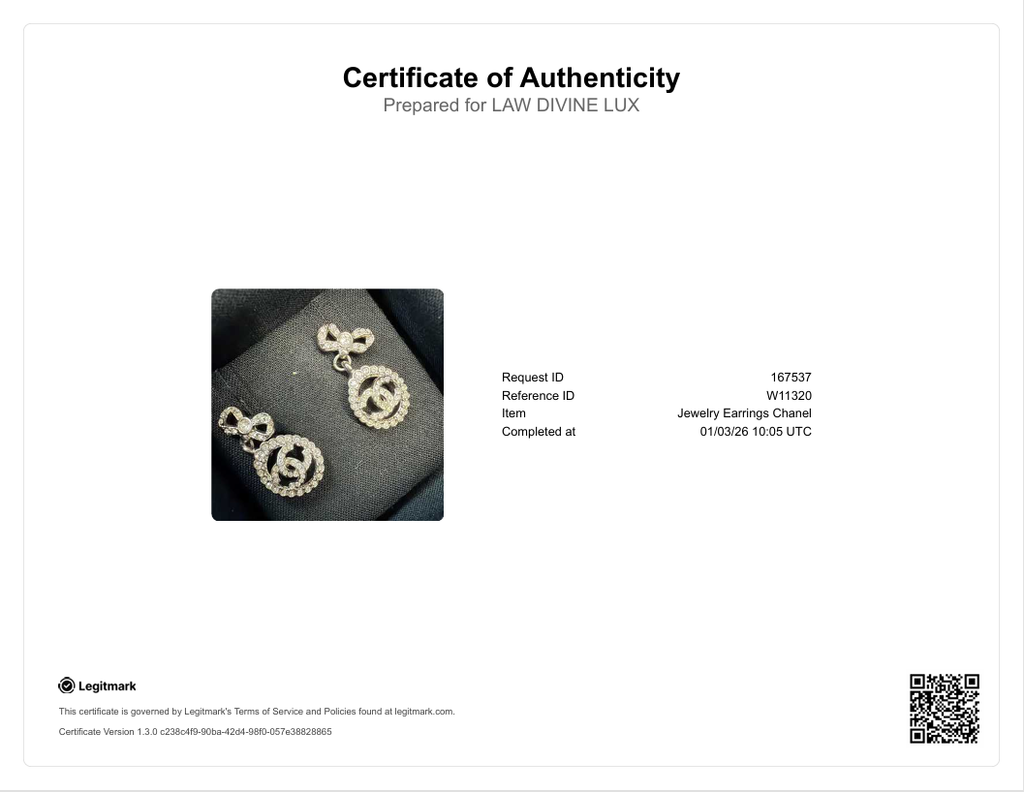 Chanel bow earrings W11320