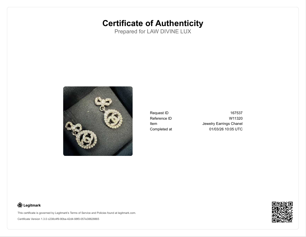 Chanel bow earrings W11320