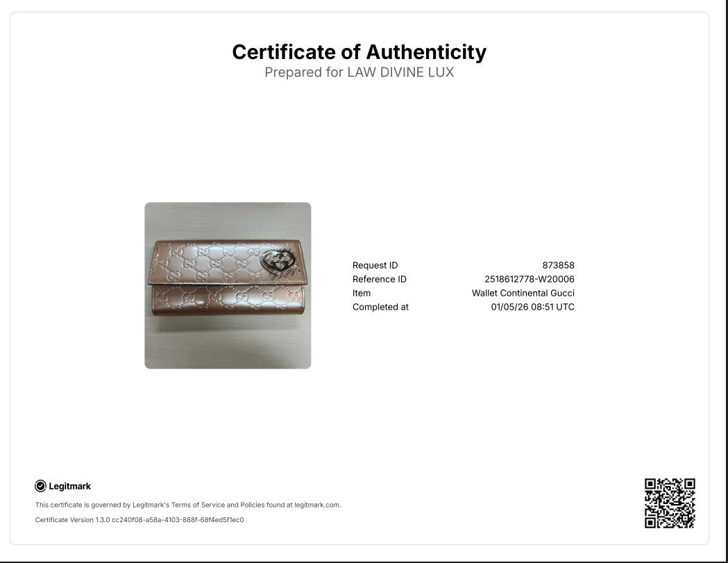 GG Signature Leather Continental Wallet