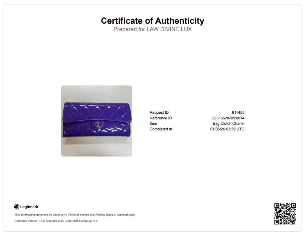 Wallet on Short Chain Quilted Patent