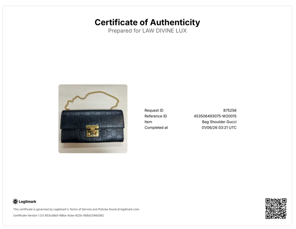 Padlock Continental Chain Wallet Guccissima Leather Long