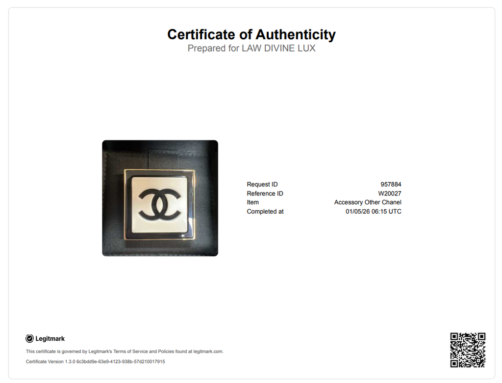 CC Logo Square Frame Brooch