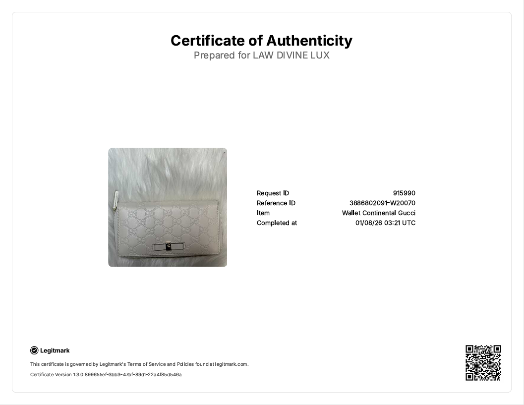 GG Logo Leather Continental Wallet W20070