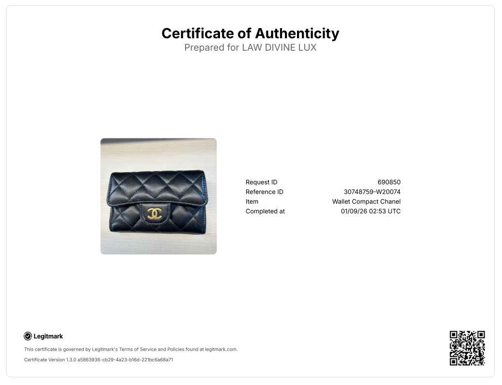 Chanel Black Quilted Leather Small Classic Flap Wallet-W20074