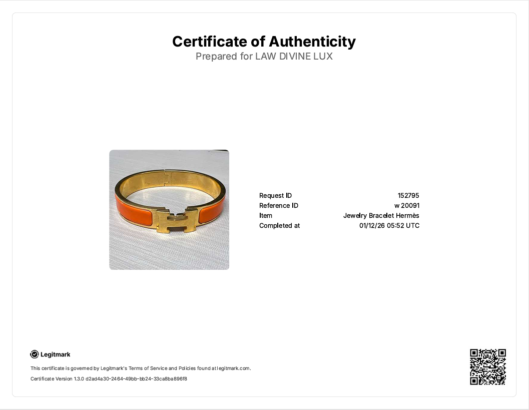 Enamel Narrow Clic Clac H Bracelet PM Orange W20091