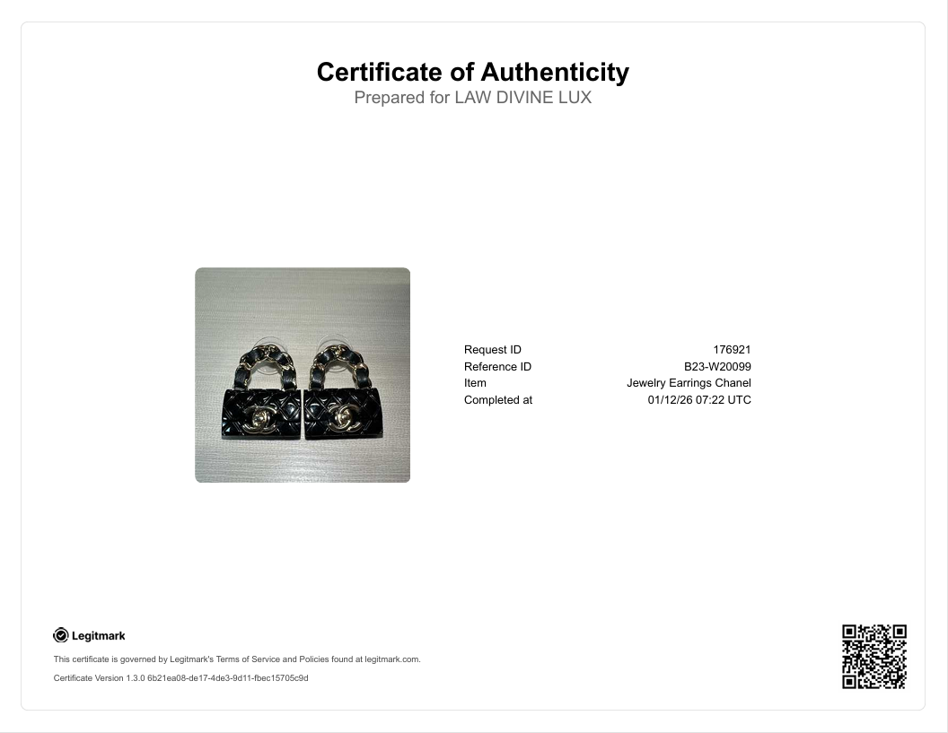 2023 Leather & Resin CC Quilted Flap Purse Drop W20099