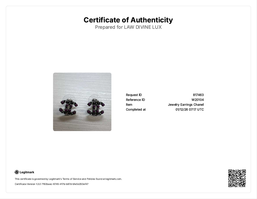 Base Metal and Imitation Stone Logo Stud Earrings W20104