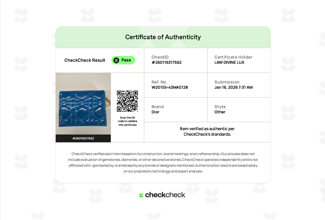 Lady Dior Lotus Compact Wallet W20155