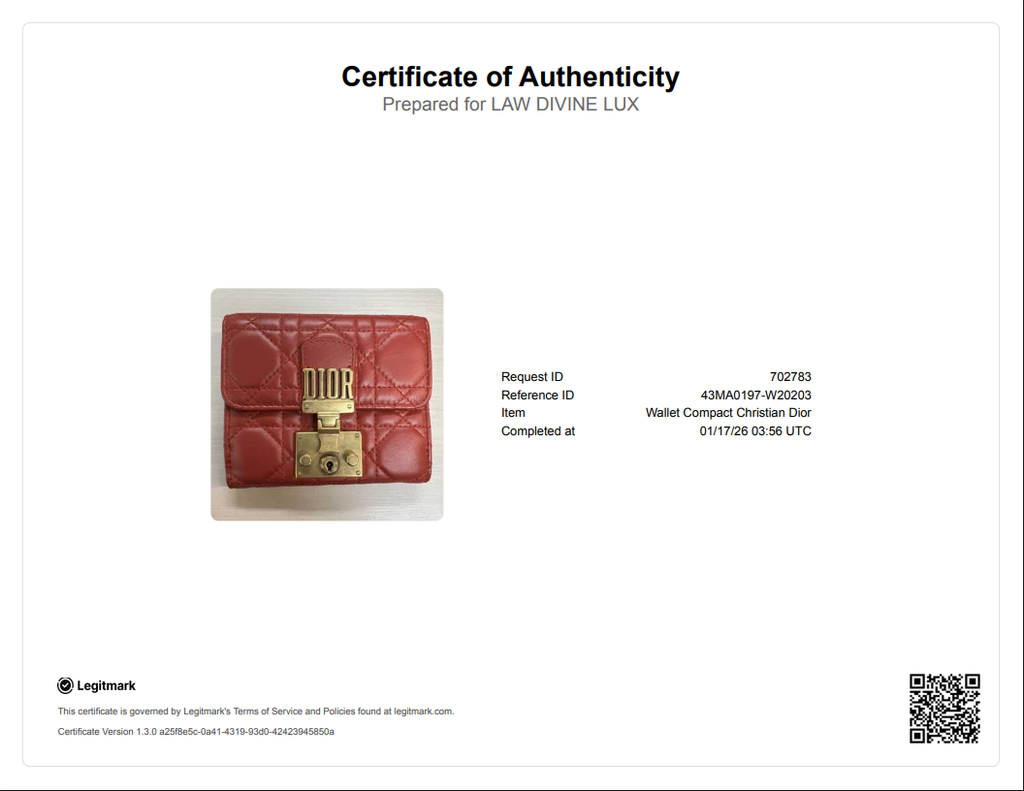 2017 DiorAddict Compact Wallet W20203