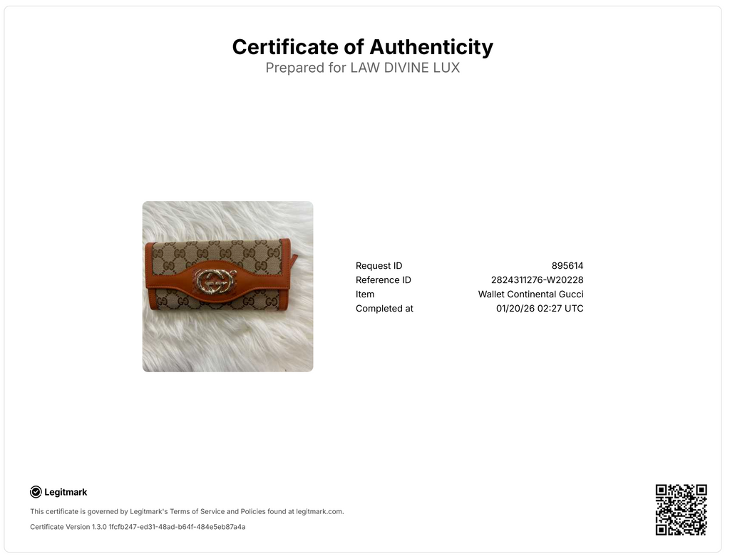 nterlocking G GG Canvas Long Wallet Brown Beige W20228