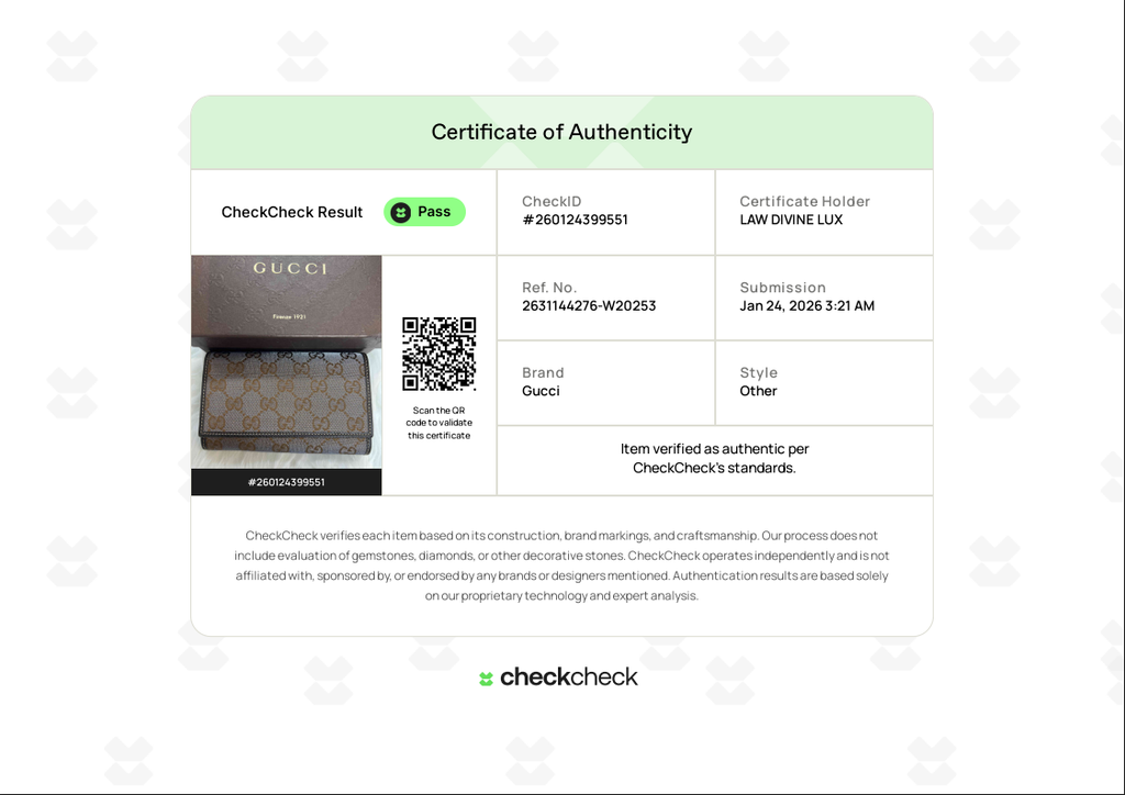 GUCCI Canvas Wallet  W20253