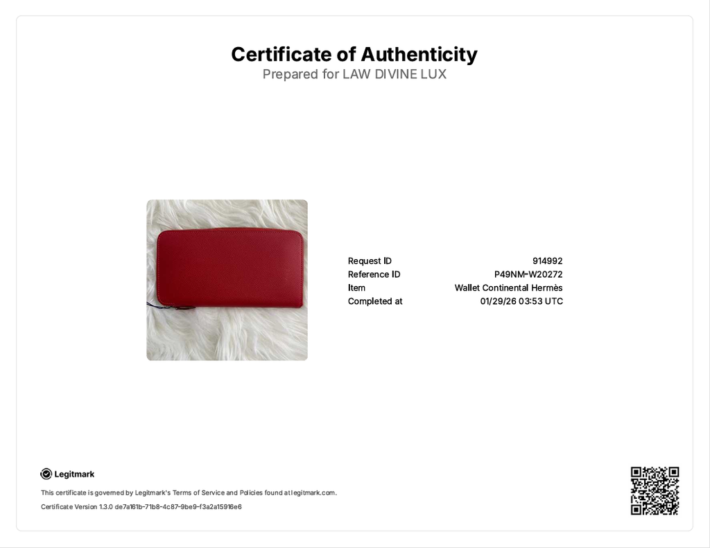 2014-2015 Interlocking CC Logo Continental Wallet W20343