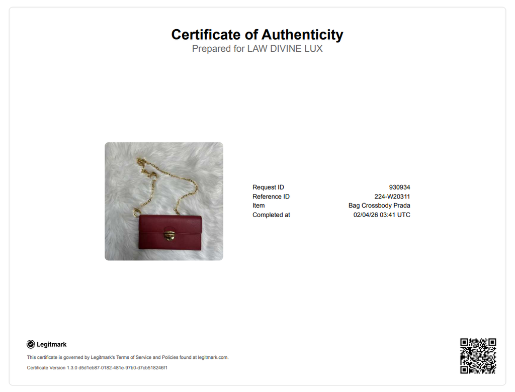 Red Saffiano Tuc Leather Pushlock Continental Flap Wallet W20311