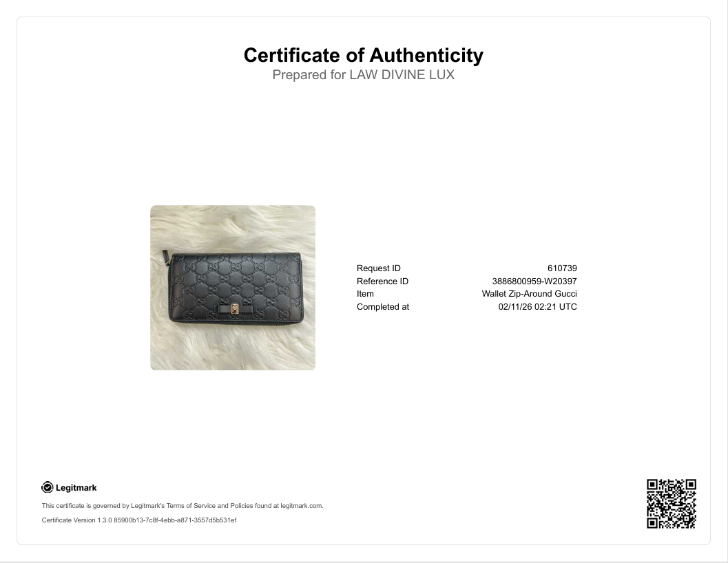 GG Signature Leather Continental Wallet W20397