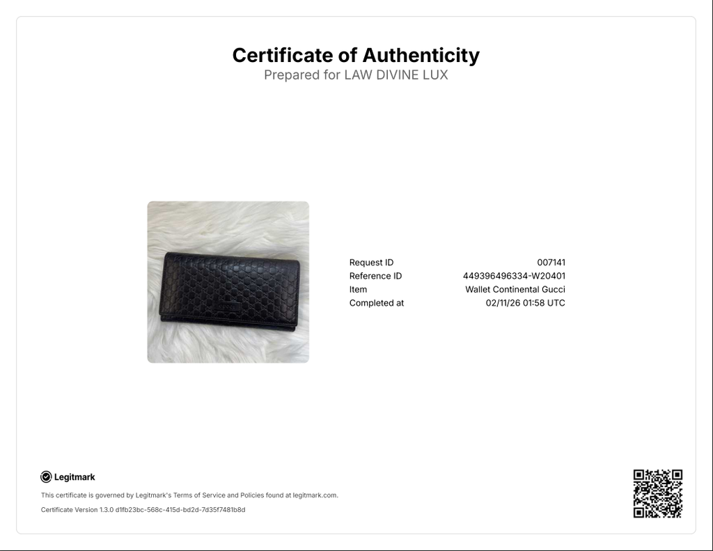 Black Micro Guccissima Leather Continental Wallet W20401