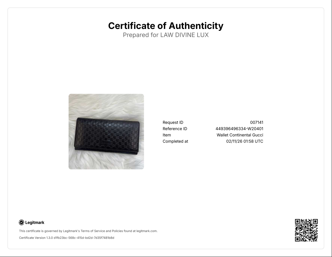 Black Micro Guccissima Leather Continental Wallet W20401