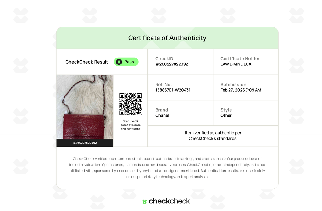 Wallet on Chain Camellia Lambskin W20431