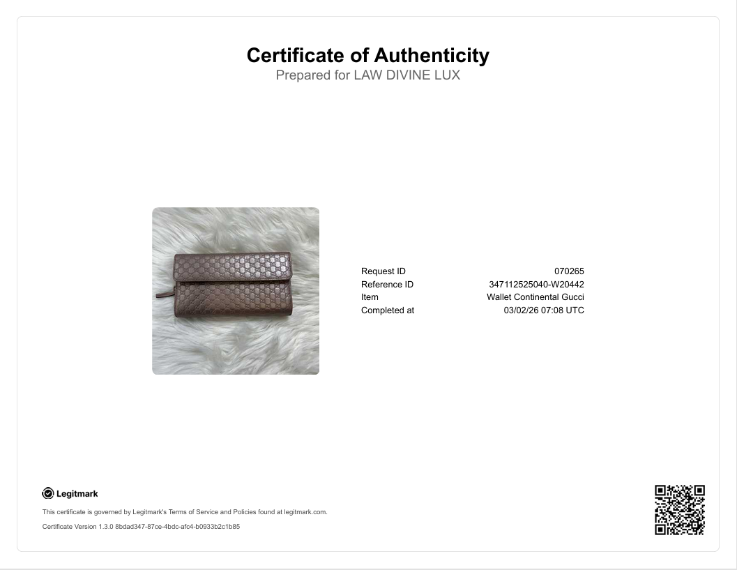 Metallic Pink Microguccissima Leather Continental Wallet W20442