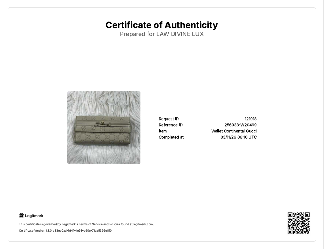 GG Signature Leather Continental Wallet W20499