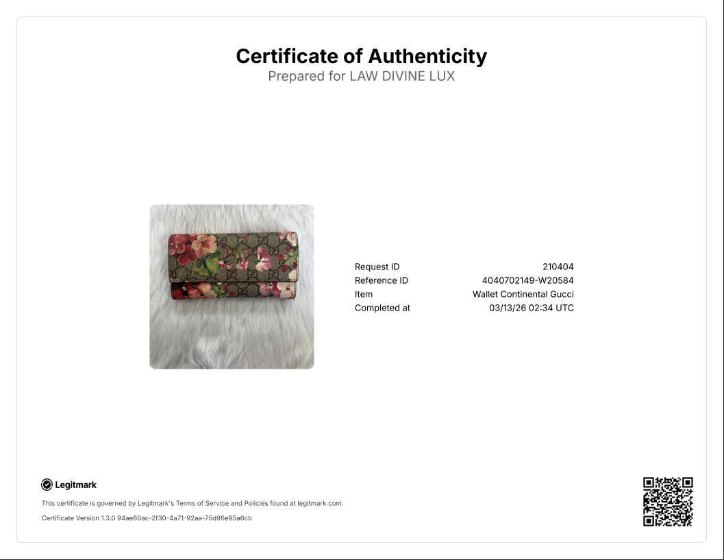 Continental Wallet Blooms Print GG Coated Canvas W20584
