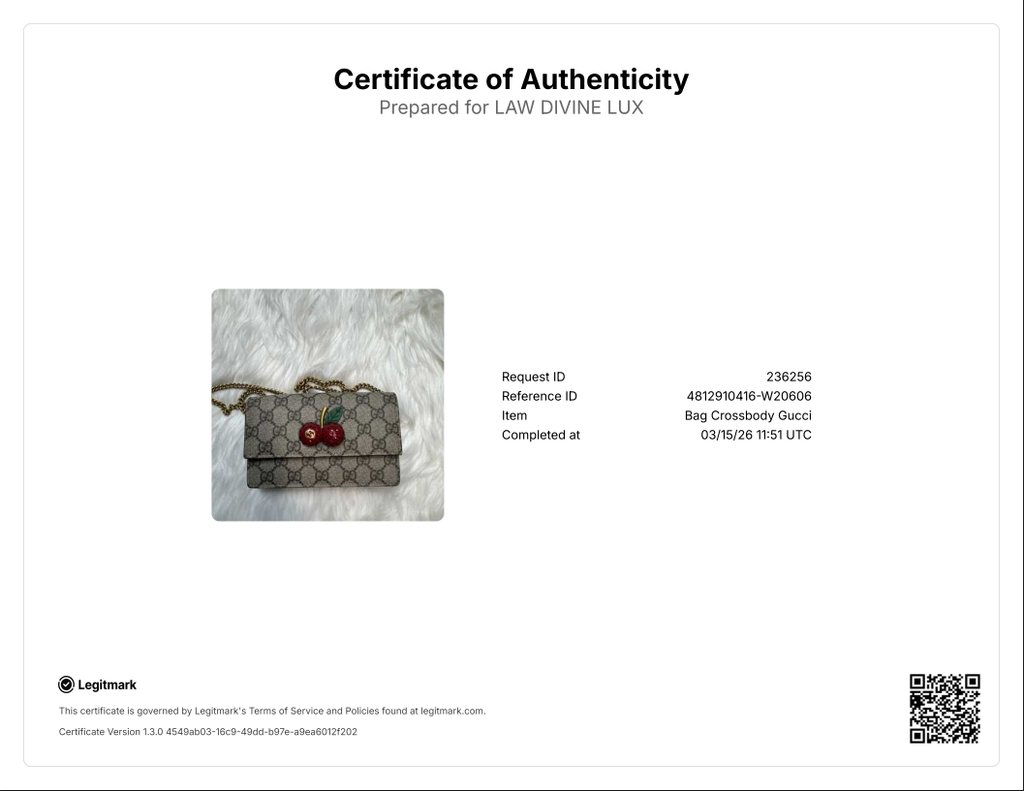 Cherries Wallet on Chain GG Coated Canvas Mini W20606