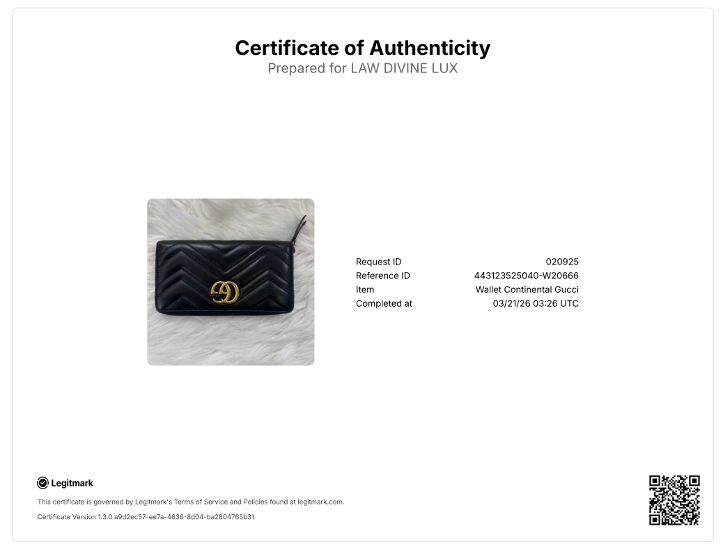 Gucci Marmont Black Leather LongWallet W20666
