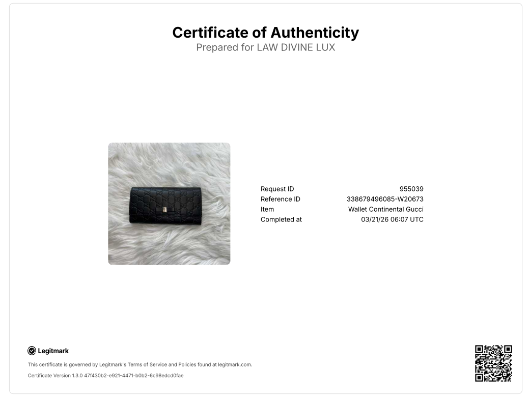 Gucci Black Guccissima Leather Bow Flap Continental WalleT  W20673