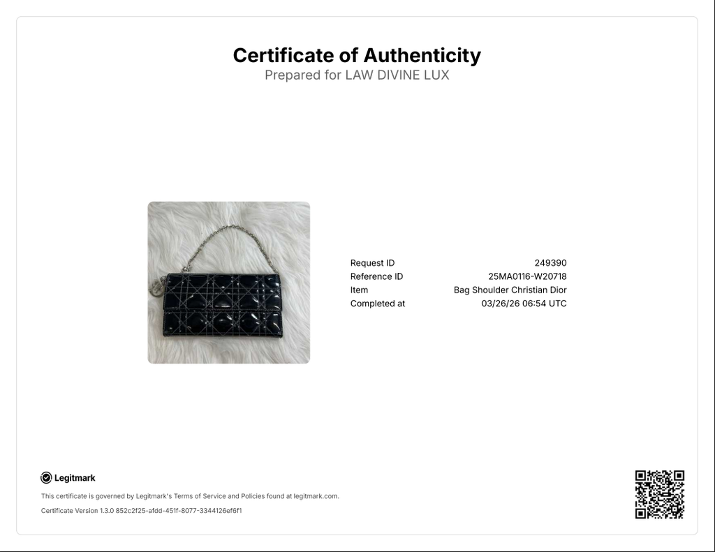 Patent Cannage Rendez-vous Chain Wallet Black W20718