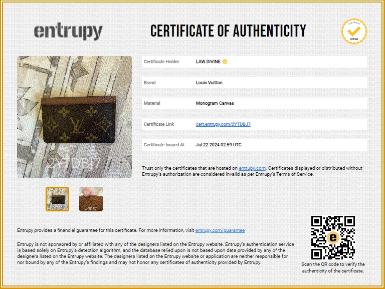 Card Holder Monogram Canvas