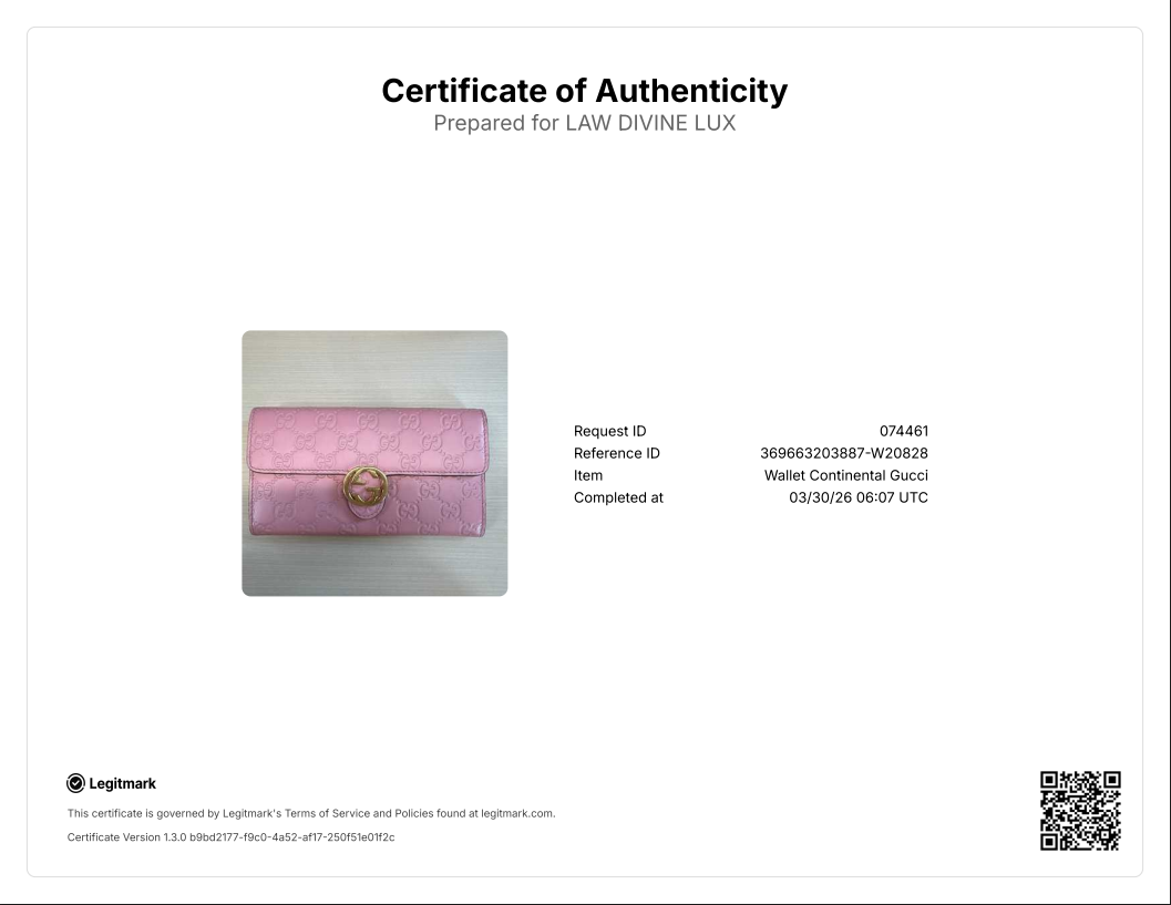 Guccissima Signature Icon Continental Wallet Carmine Rose W20828