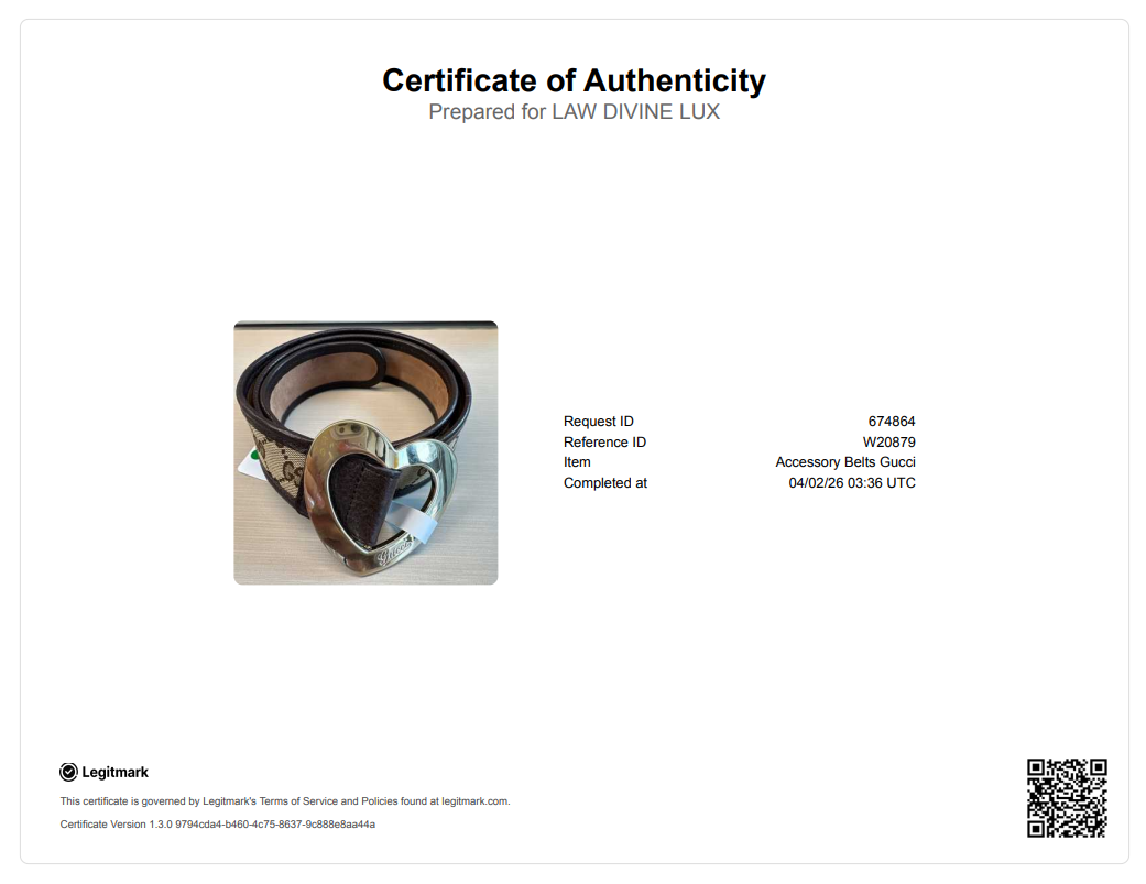 Gucci Monogram Heart Buckle Belt  W20879