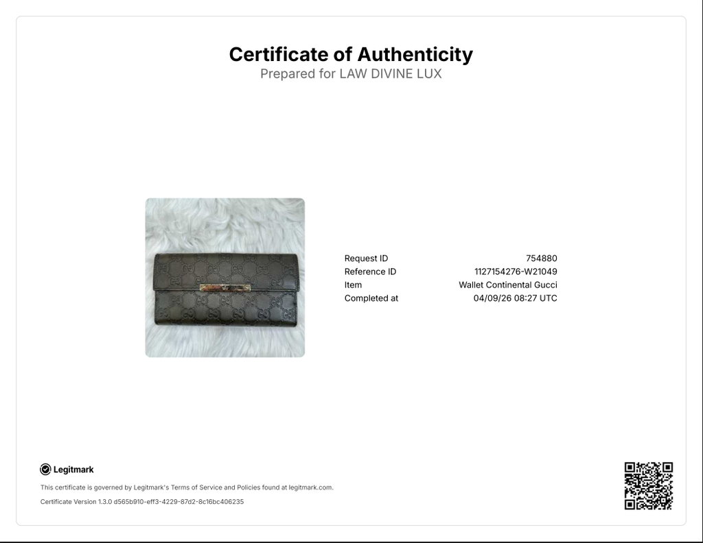GG Signature Leather Continental Wallet W21049