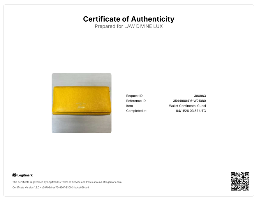 Gucci Yellow Wallet W21080