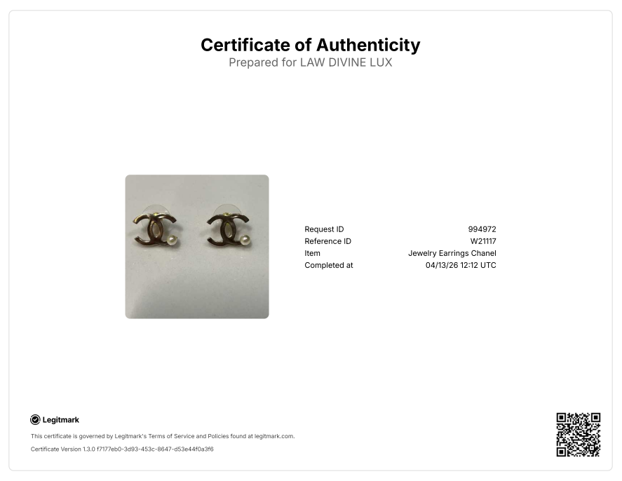 CHANEL Classic CC Logo Earrings W21117