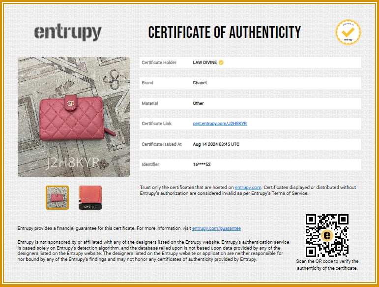 Iridescent Caviar Quilted CC French Flap Wallet Dark Pink