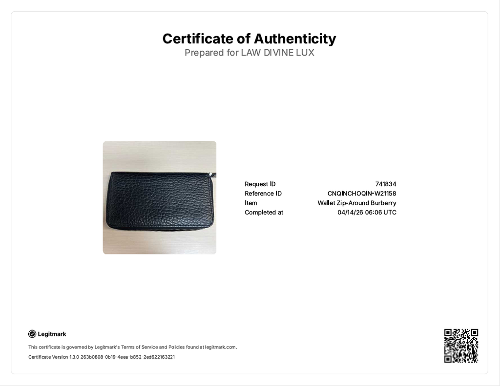 Burberry black leather cluch wallet W21158