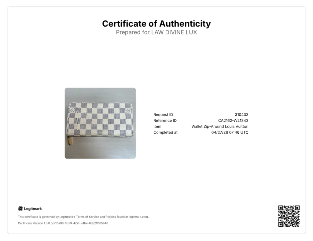 Louis Vuitton Damier Azur Zippy Wallet W21343
