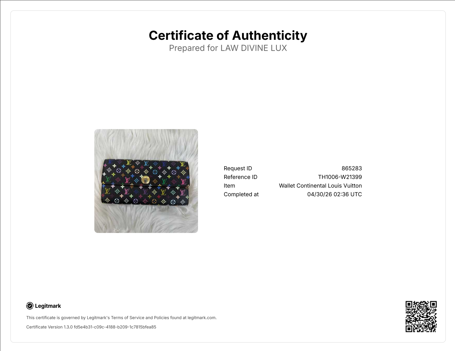 Monogram Multicolor Sarah Wallet Black Grenade W21399