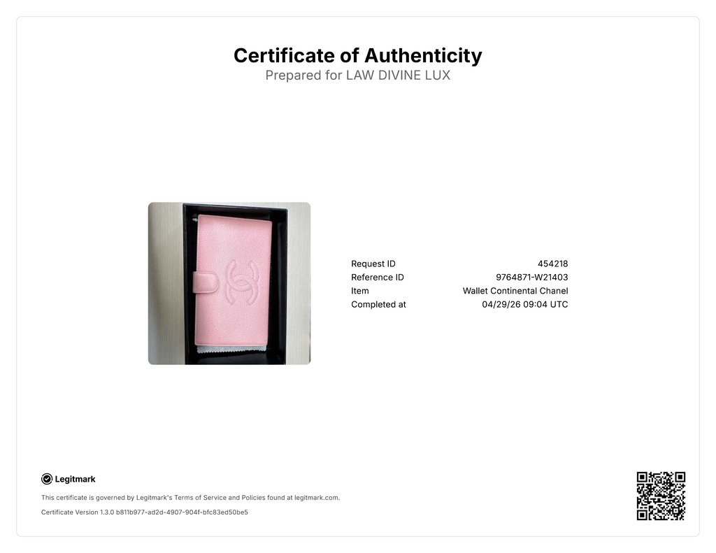 Chanel Pink Caviar CC Stitch Long Bifold Wallet W21403