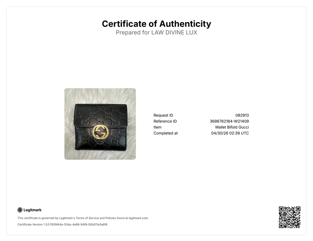 Gucci Black Guccissima Leather Interlocking G French Wallet W21409