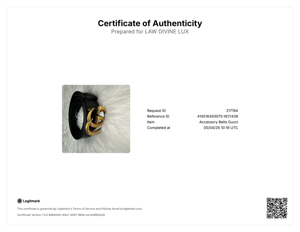 Gucci GG Marmont Leather Belt with Shiny Buckle W21439