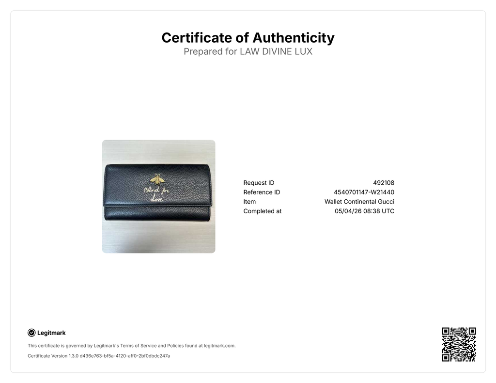 Calfskin Animalier Continental Wallet Black W21440