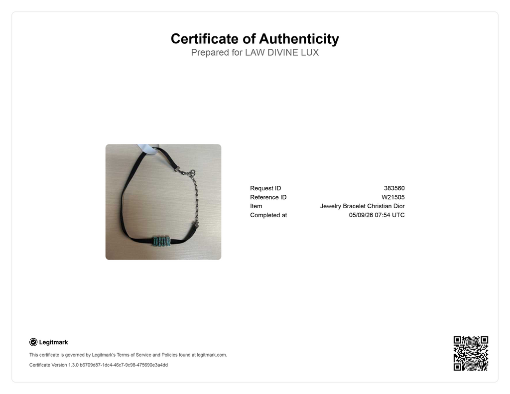 Christian Dior Mosaic Ribbon Choker Necklace W21505