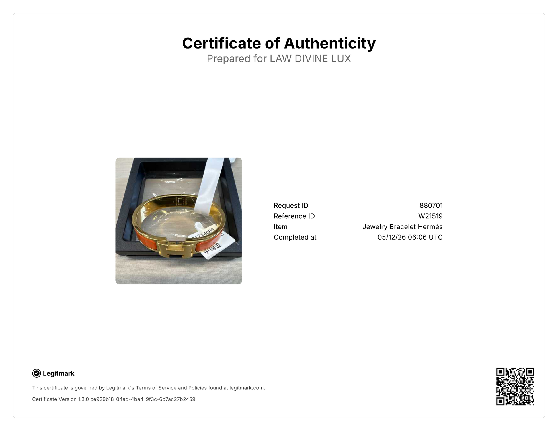 Hermes Clic H Enamel Bracelet W21519