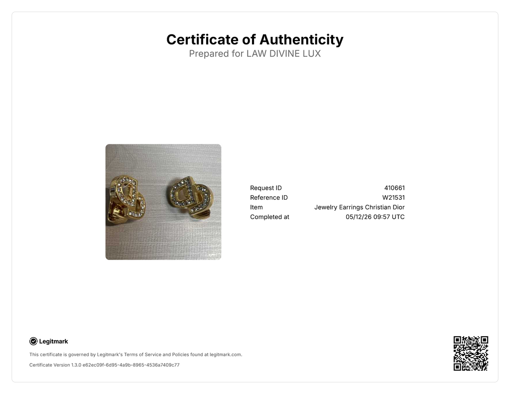 Dior Crystal CD Clip On Earrings W21531