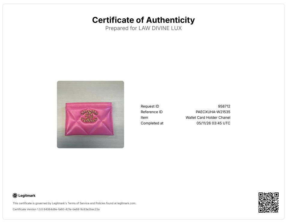 Chanel 19 Card Holder twins W21535